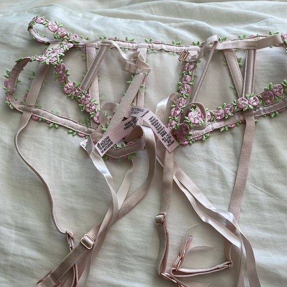 Victoria’s Secret embroidered garter belt. Nwt - Picture 3 of 4